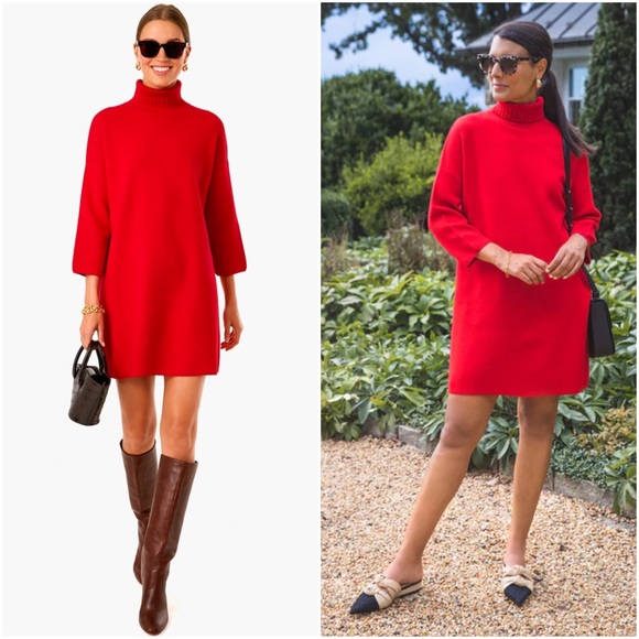 Tuckernuck Dresses & Skirts - Pomander Place Tuckernuck Women's Red Vivianne Dress Turtleneck Mini MSRP $128